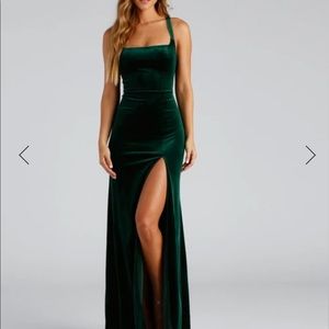 Velvet formal dress